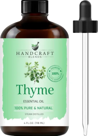 Thyme Essential Oil – Huge 4 Fl Oz – 100% Pure and Natural – Premium Grade Essential Oil for Diffuser and Aromatherapy, Skin, Massage, Candle and Soap Making Fragrance Thyme 4 Fl Oz (Pack of 1)