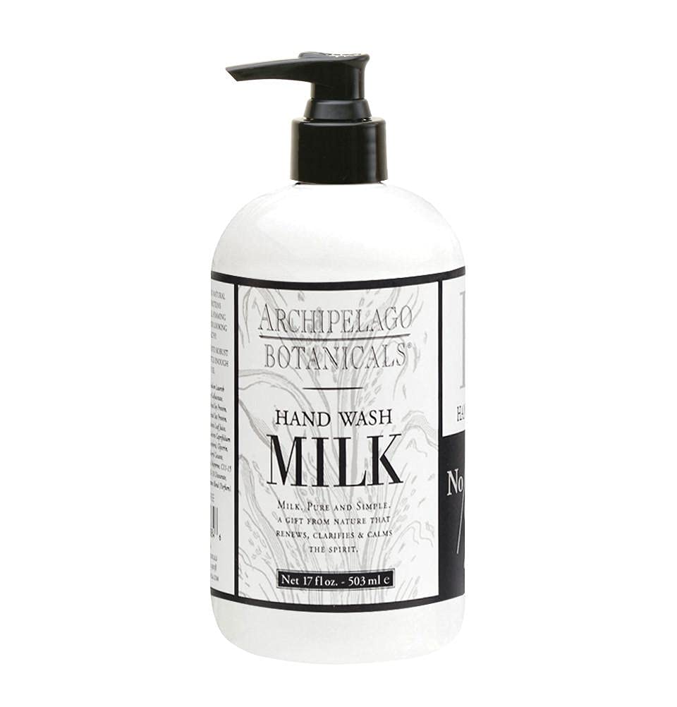 Hand Wash Milk Liquid Hand Soap, Moisturizing Daily Hand Wash with Soap Pump, Kitchen or Bathroom Hand Soap, 17.0 Fl - Oz.