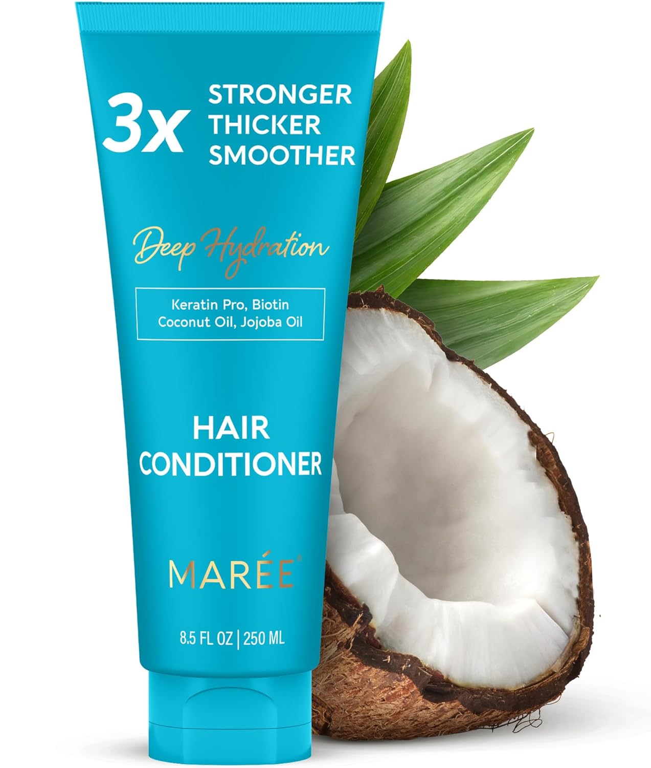 Hair Conditioner for Women and Men - Hydrating Moisturizing Color Safe Deep Conditioner For Curly Hair - Dry Damaged Color Treated Fine - Hair Care Mask Mens Acondicionador Para Cabello Rizado 8.5 Fl Oz (Pack of 1) White