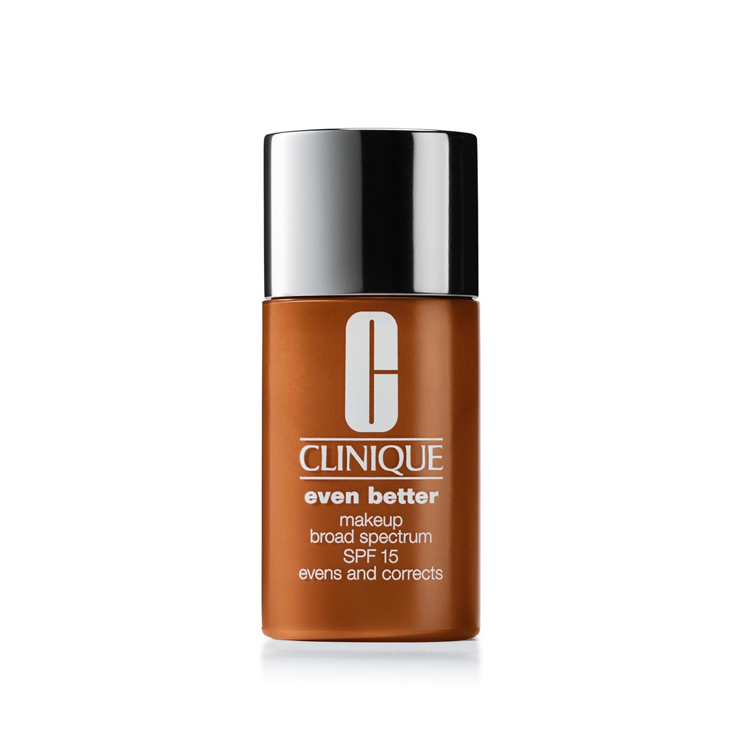 Clinique Even Better Makeup Liquid Foundation SPF 15 With Vitamin C For Dry + Oily Combination Skin Types - Medium Coverage + Natural Finish - Evens Skin Tone + Reduces Dark Spots BT Amber WN 118 - deep, warm-neutral undertones