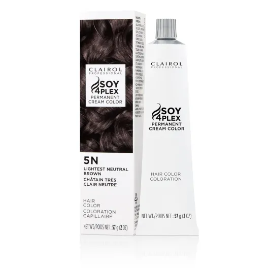 Clairol Professional Permanent Cream Hair Color - Blonde, Brown, Black, & Red-Violet Shades for 100% Gray Coverage - Deep Conditioning & Fade Resistant Results Black & Brunette 5n Lightest Neutral Brown
