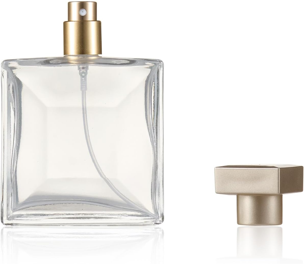 Refillable Perfume Bottle Glass Perfume Spray Bottle 50ml/1.7oz Large Empty Travel Perfume Atomizer Refillable,Replacement Perfume Bottles for Women Men, BS018