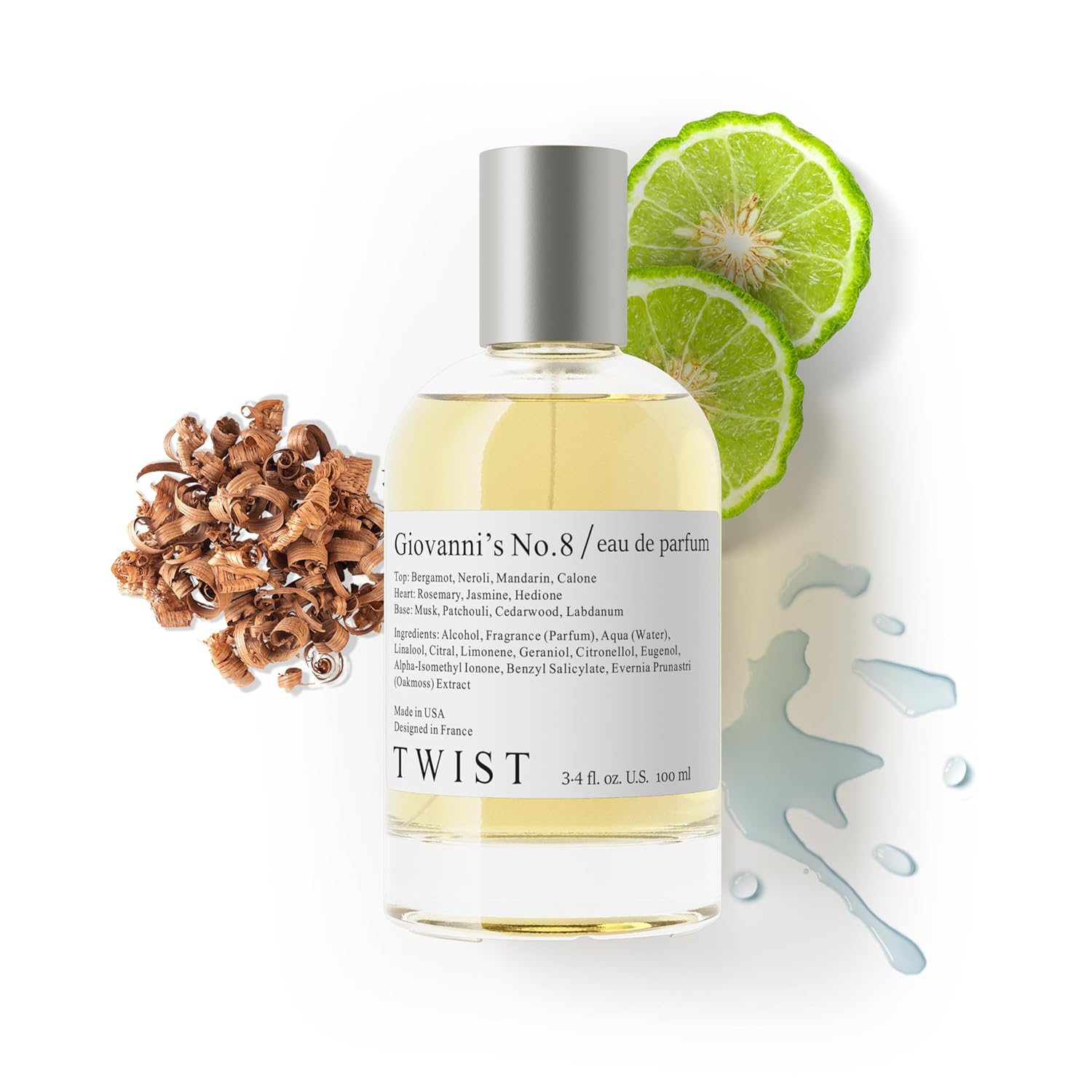 G.iovanni’s No - 8 - Eau De Parfum Inspired by Acqua D - G - Long-Lasting Perfume For Men, Marine & Citrus, Vegan, Clean Ingredients, Fragrance - Spray 100 ml - 3.4 fl - oz - Giovanni No - 8 - Inspired by Citrus Marine 3.4 Fl Oz (Pack of 1)