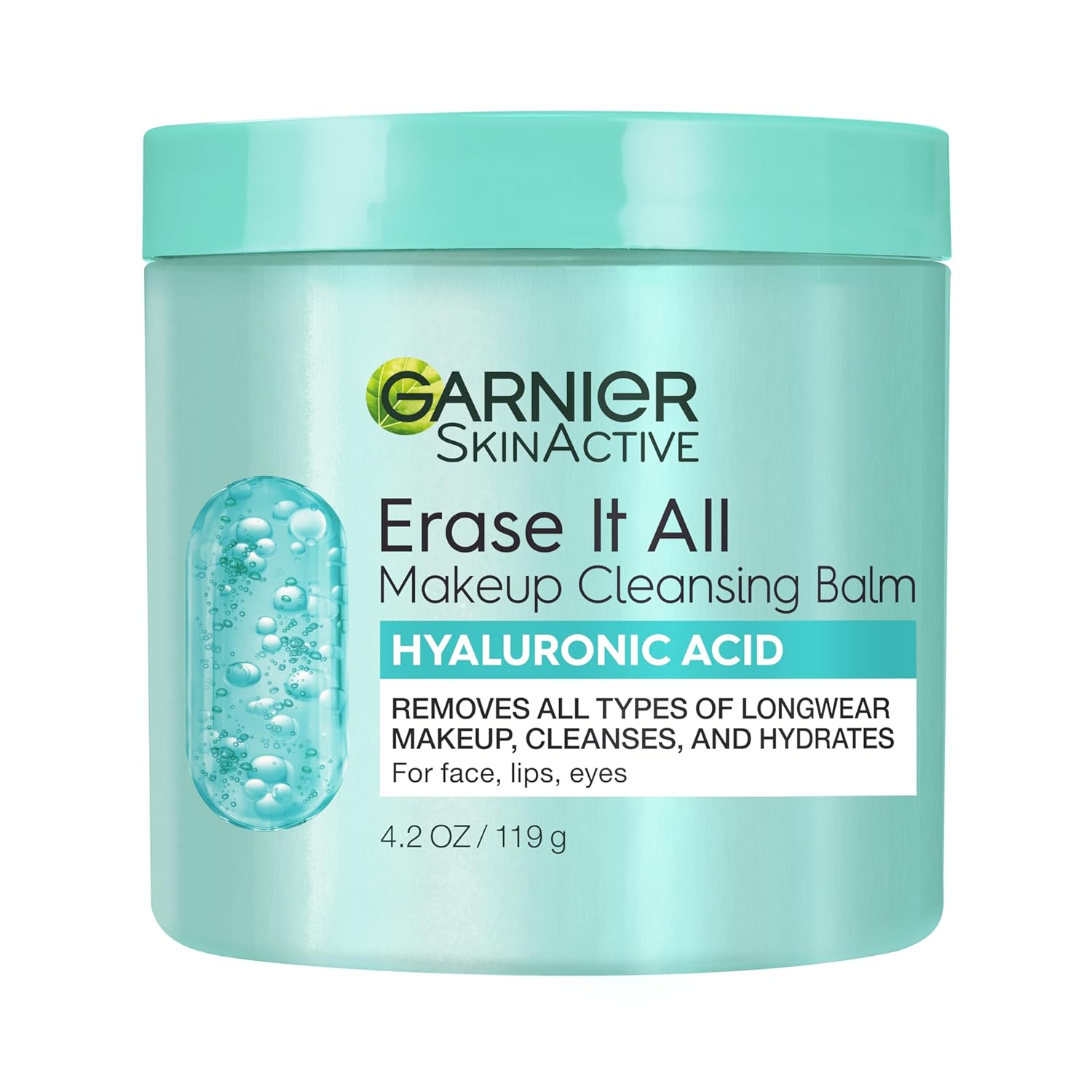 Erase It All Makeup Cleansing Balm with Hyaluronic Acid, Replumping Facial Cleanser and Makeup Remover, 4.2 Oz