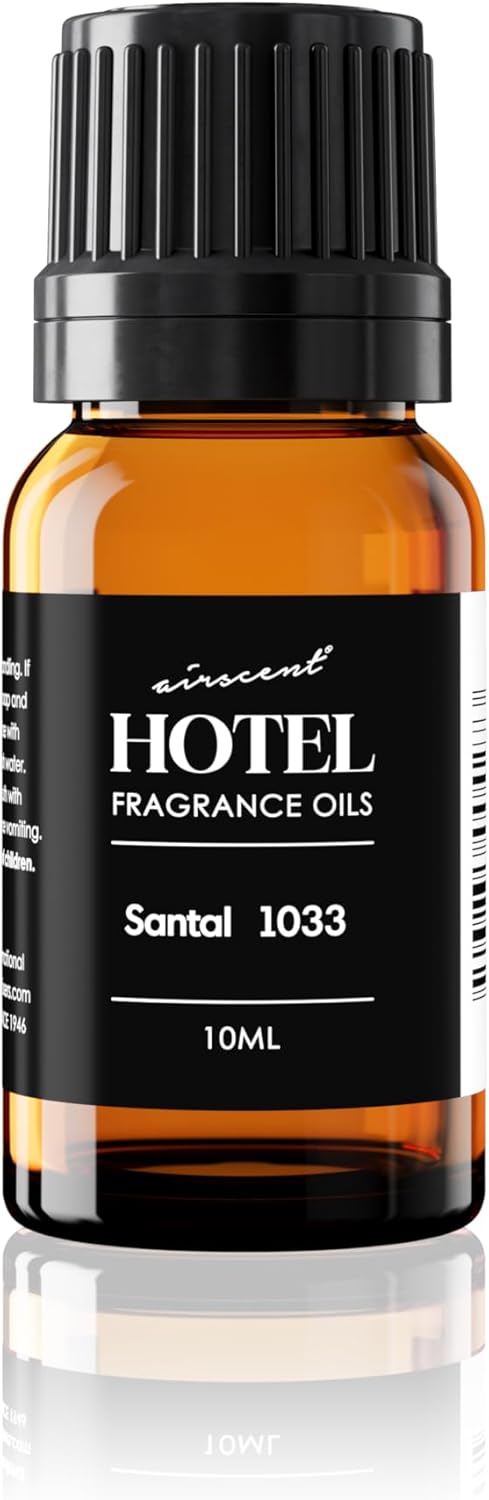 Santal Diffuser Oil No - 1033 - Santal-33 Inspired Perfume Dupe - Premium Fragrance Oil Blend for Ultrasonic and Waterless Diffusers and Crafting - 10 mL, 0.34 fl oz Glass Bottle with Dropper 0.34 Fl Oz (Pack of 1)