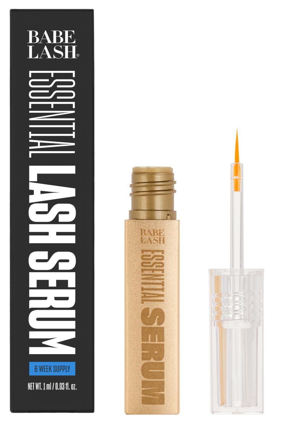Babe Original Lash Serum - Fuller & Longer Looking Eyelashes, Advanced Lash Enhancing Treatment for Natural Lashes, Extensions & Eyebrows, Vegan & Cruelty-Free 1 mL, Starter Supply