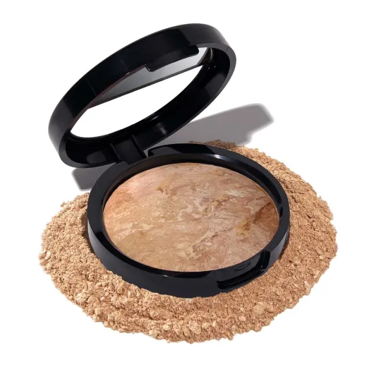 Award-Winning Baked Balance-n-Brighten Color Correcting Powder Foundation - Medium - Buildable Light to Medium Coverage - Demi-Matte Natural Finish 04 Medium