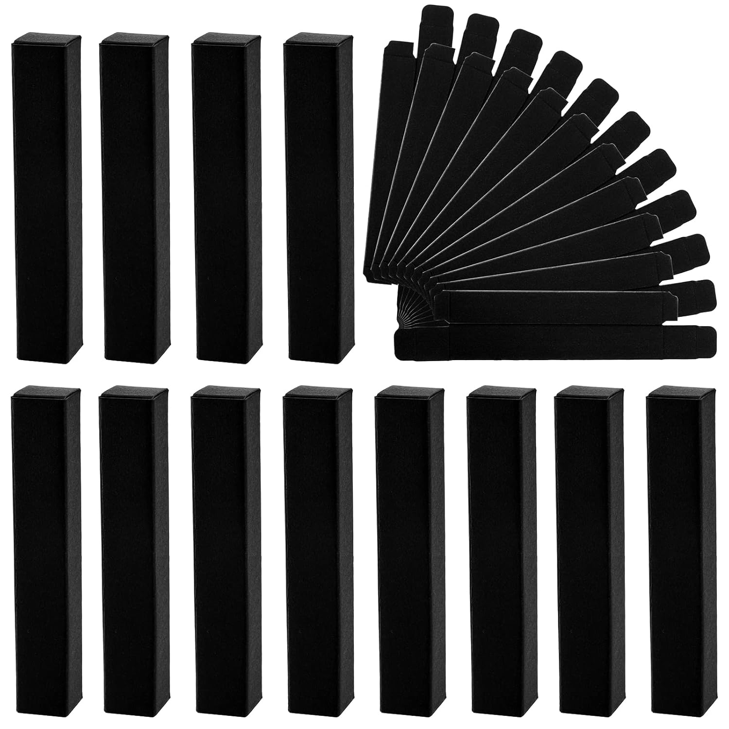 118 Pack Lip Gloss Packaging Boxes, Kraft Paper Empty Lipgloss Packaging Cases Bulk Black Wrapping Box for Essential Oil, Mascara Tube, Perfume Sample, Small Business
