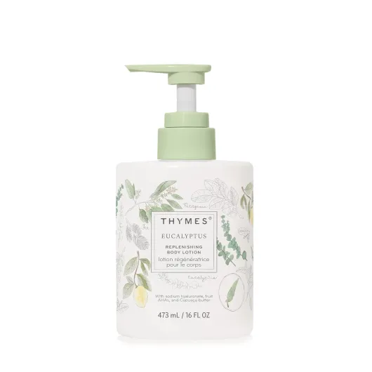 Large Replenishing Body Lotion - Moisturizing Body Lotion for Dry Skin - Scented with Notes of Eucalyptus Oil, Lemon, Petitgrain, Bergamot, Lemongrass, & Lush Fir (Eucalyptus, 16 fl oz) Eucalyptus 16 Fl Oz (Pack of 1)