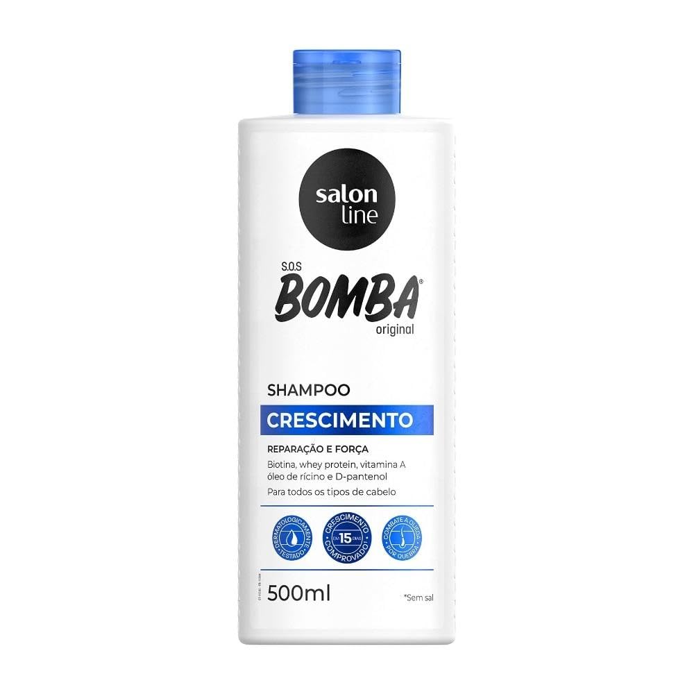 Salon Line - Linha SOS Bomba (Crescimento) - Shampoo 500 ML - (SOS Bomb (Growth) - Shampoo 16.90 Fl Oz)