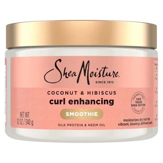 Smoothie Curl Enhancing Cream Coconut and Hibiscus for Thick, Curly Hair Sulfate Free and Paraben Free 12 oz Coconut and Hibiscus 12 Ounce (Pack of 1)