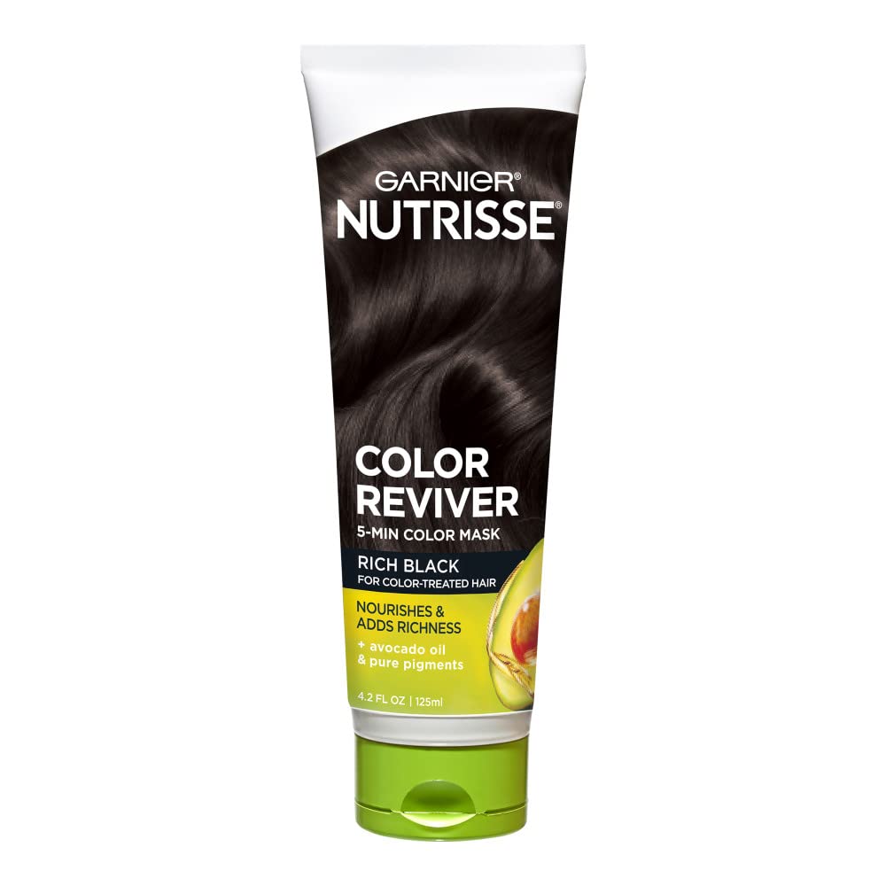 , Nutrisse Color Reviver 5 Minute Nourishing Color Hair Mask Rich Black, 4.2 Fl Oz 4.2 Fl Oz (Pack of 1) Rich Black