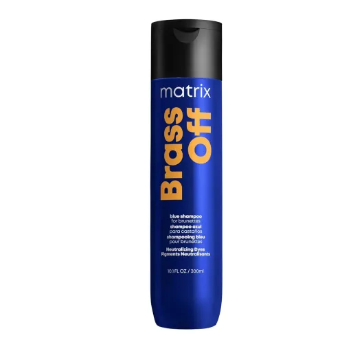 Matrix Brass Off Toning Blue Shampoo - Refreshes and Neutralizes Brassy Tones, For Color Treated Hair, Lightened Brunettes or Dark Blondes 10.1 Fl Oz (Pack of 1)