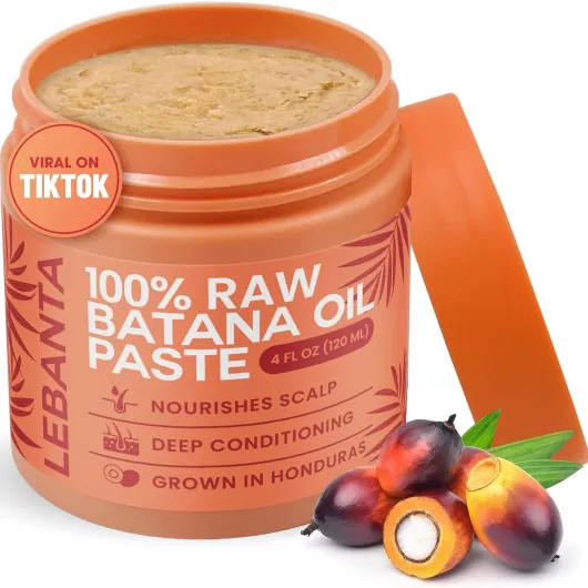 Raw Batana Oil for Hair Growth - 100% Pure, Organic 4oz Batana from Honduras for Thick and Strong Natural Hair - Dr - Sebi Unrefined Cold Pressed Cosmetic Scalp Mask for Men & Women (1 Pack)