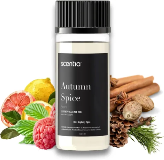 Autumn Spice Essential Oil – 50ml Fall Blend with Pumpkin Spice Notes - Diffuser Oil for Home, Halloween & Thanksgiving Décor - Aromatherapy, Candle & Soap Making Autumn Spice 1.69 Fl Oz (Pack of 1)