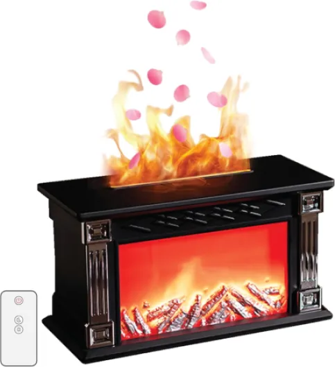 Ultrasonic Fireplace Flame Diffuser & Cool Mist Humidifier – Portable Essential Oil Aroma Diffuser with Remote, Single-Color LED for Home, Bedroom, Office, Spa, Yoga & Meditation