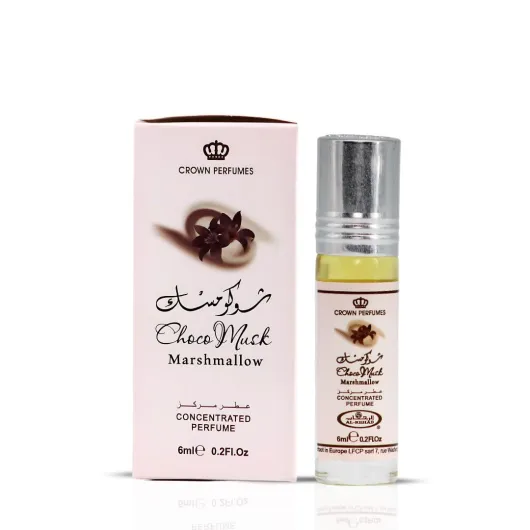Al-Rehab Choco Musk Marshmallow Perfume Oil Roll-On - 6ml (0.2 oz) - Gourmand Fragrance with Strawberry, Marshmallow & Cocoa - Sweet, Fluffy & Addictive - Arabian Dessert Scent for Women Choco Musk Marshmallow 1 Fl Oz (Pack of 1)