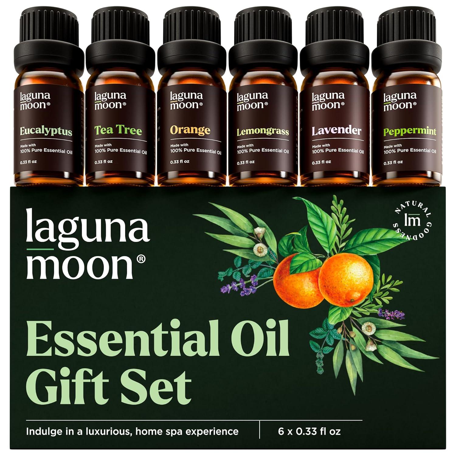 Essential Oils Set - Top 6 Blends for Diffusers, Home Care, Candle Making Scents, Fragrance, Aromatherapy, Humidifiers, Gifts - Peppermint, Tea Tree, Lavender, Eucalyptus, Orange (10mL) 01 - Signature Scents 0.33 Fl Oz (Pack of 6)