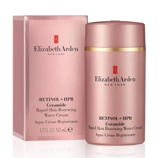 Elizabeth Arden Retinol + HPR Ceramide Rapid Skin Renewing Water Cream Face Moisturizer, Anti-Aging Wrinkle Treatment, Niacinamide, Hyaluronic Acid, Ceramides & Peptides, 1.7 fl oz 1.7 Fl Oz (Pack of 1)