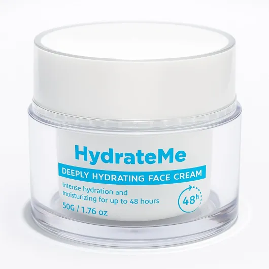 Deeply Hydrating Face Cream with Hyaluronic Acid, Intense Hydration up to 48 Hours, Face Moisturising Cream, Paraben Free, Sulfate Free, Alcohol Free, 1.76 oz