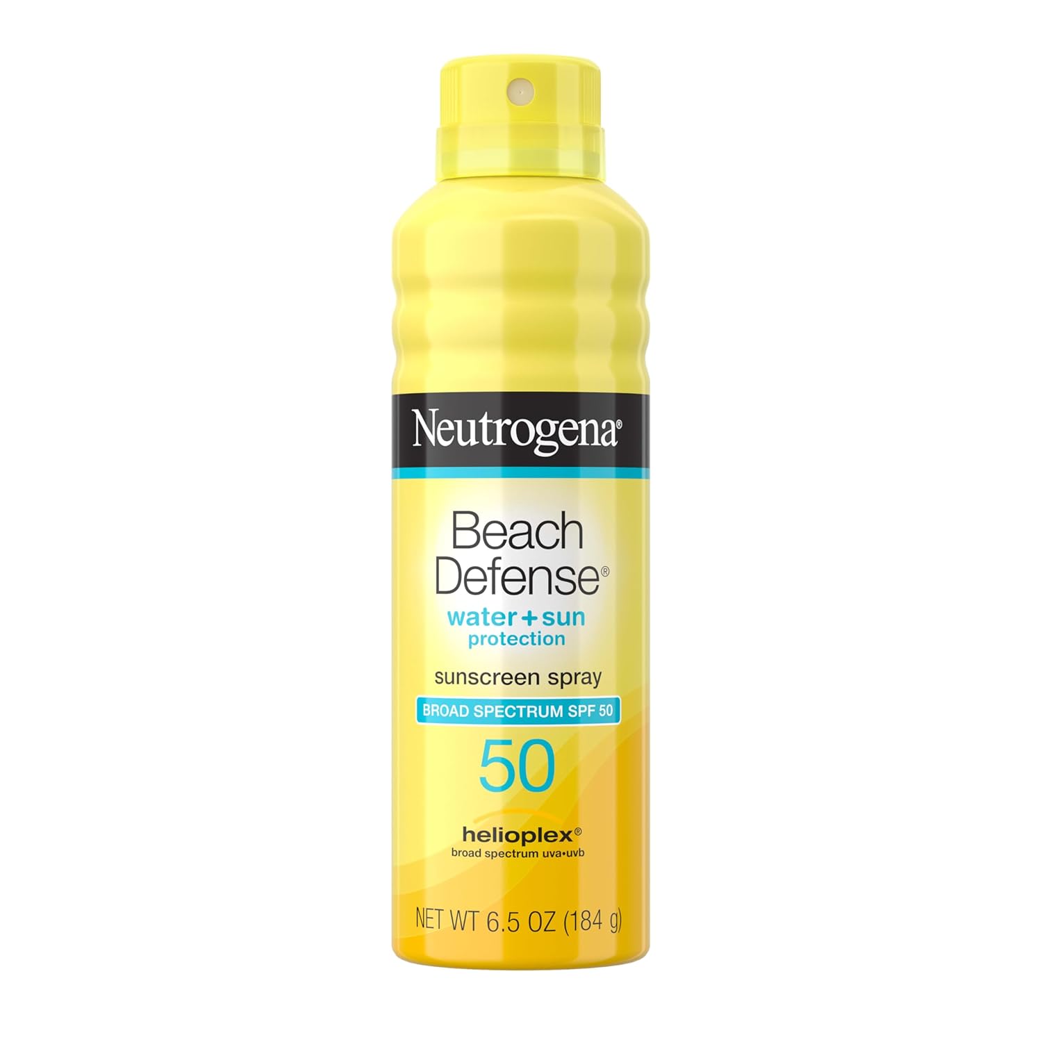 Beach Defense Sunscreen Spray SPF 50, Hawaii Reef Act 104 Compliant, Octinoxate & Oxybenzone Free, Broad Spectrum, Fast Absorbing & Lightweight, Face and Body Sunscreen, 6.5 Oz 6.5 Ounce (Pack of 1)