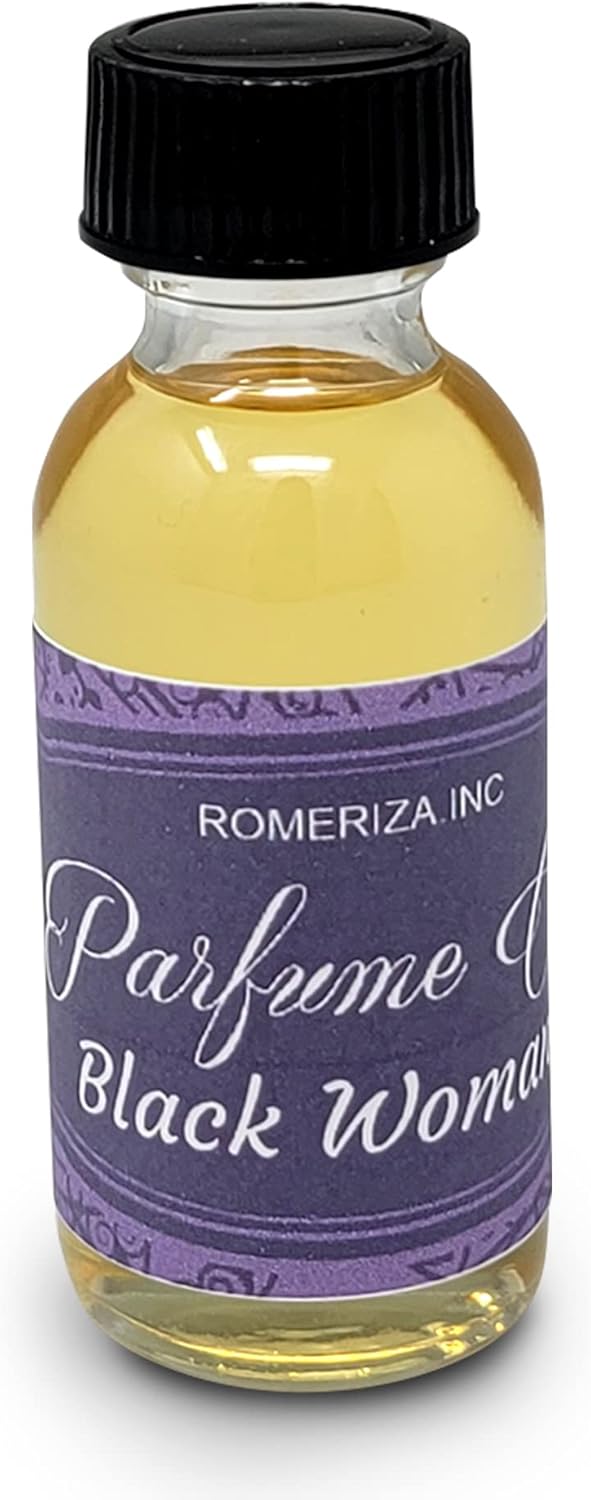 Black Women Fragrance Body Oil - Scented Fragrance - Women Scented Perfume - Strong Essence Long Lasting Perfume - Body Oil Beauty Boston Glass Bottle (1 oz) 1 Fl Oz (Pack of 1)