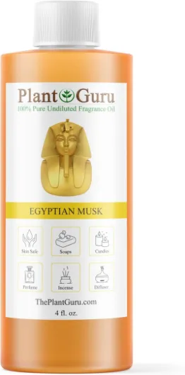 Egyptian Musk Fragrance Oil 4 fl - oz - Scented Oil for DIY Soap Making, Candles, Bath Bombs, Body Butters - Used in Aromatherapy Diffusers, Burners and Warmers - Great Addition to Lotions and Creams - Egyptian Musk 4 Fl Oz (Pack of 1)