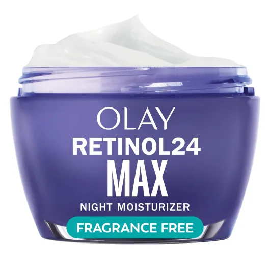 Retinol Face Moisturizer, 24 MAX Anti-Aging Night Cream for Women, Fragrance-Free, Non Greasy - Anti-Wrinkle, Smooth Fine Lines, Tightening, Hydrating Skin Care - Peptides, Glycerin, 1.7 Oz Olay Retinol MAX Face Moisturizer
