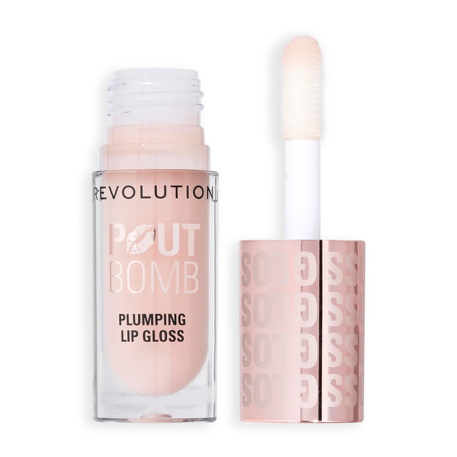 , Pout Bomb Plumping Lip Gloss, High-Shine for Glossy, Fuller & Plump Lips with Hyaluronic Acid & Peptides, Vegan & Cruelty-Free, Sheer Milky Nude, 0.15 fl oz 0.15 Fl Oz (Pack of 1) Milky Sheer Holo