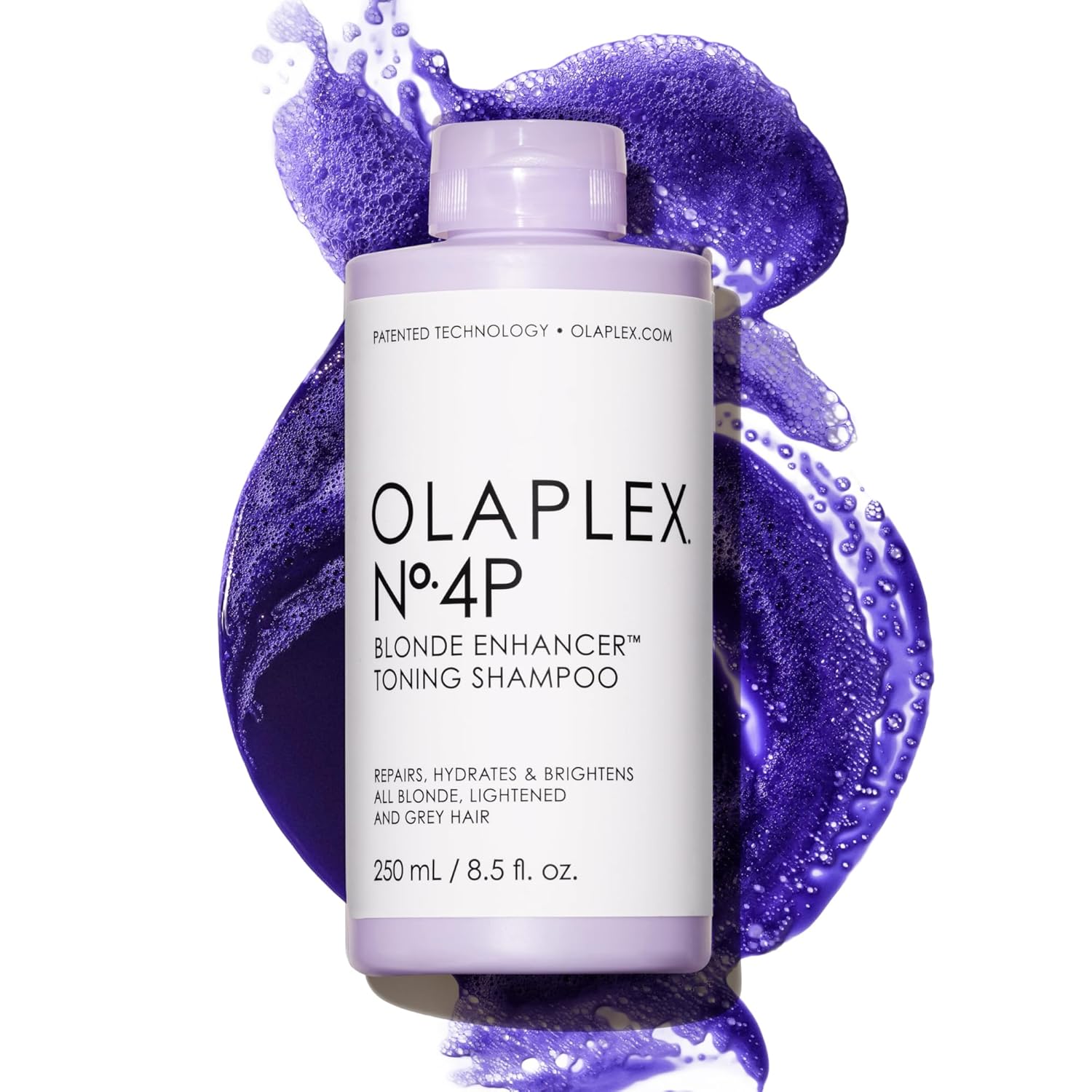 Olaplex No - 4P Blonde Enhancer Purple Toning Shampoo, Repairs, Hydrates, & Brightens All Blonde, Lightened, & Grey Hair 8.5 Fl Oz (Pack of 1)