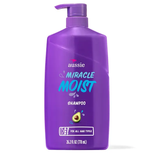 Miracle Moist Shampoo for All Hair Types - Dry, Curly, Coily, Wavy, Straight - Paraben-Free, Moisturizing, Gentle Cleansing with Avocado & Jojoba Seed Oil, 26.2 Fl Oz