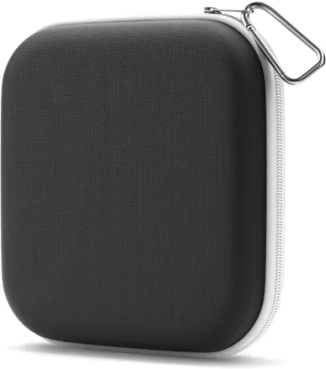 Multipurpose Purse Pouch - Neoprene Makeup Bag with Zipper Pouch & Carabiner Keychain - Portable Travel Cosmetic Bag, Women’s Travel Makeup Tote (Pack of 1) Black Pack of 1