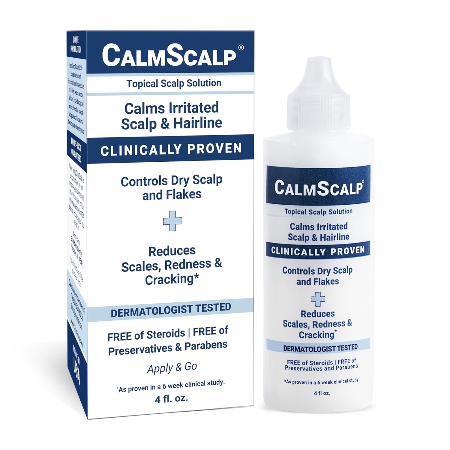 Scalp Serum - Scalp Itch Relief - Scalp Treatment - Exfoliates Scales and Hairline Flakes - Clinically Proven - Made in USA - 4 oz