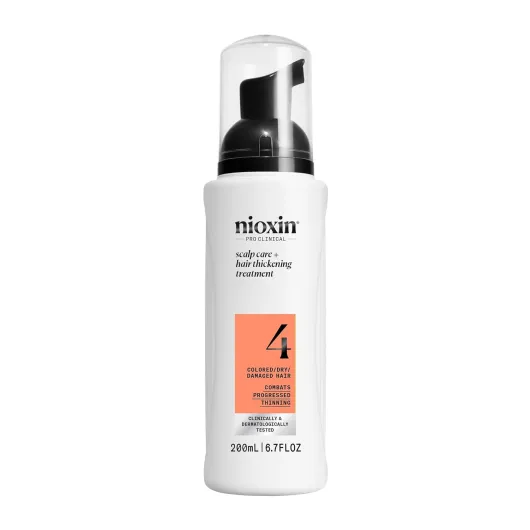 Nioxin System 4 Scalp Care + Hair Thickening Leave-In Treatment for Colored, Dry & Damaged Hair with Progressed Thinning - Maintain Vibrant Color - Nourish & Boost Density with Niacinamide & Biotin 6.8 Fl Oz (Pack of 1)