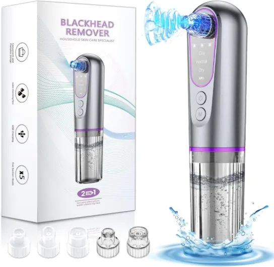 Blackhead Remover Suction Pore Vacuum Hydro Facials Hydrating Pore Cleaner Machine Pimple Extractor with USB Charging Cable Beauty Device
