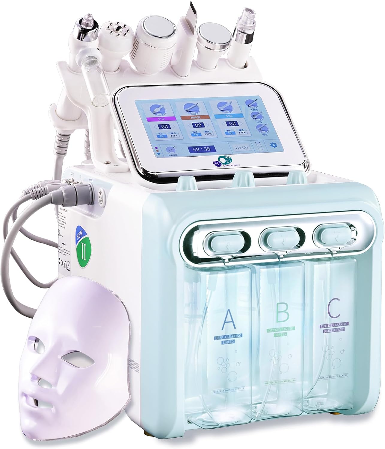 Hydrogen Oxygen 7 in1 Facial Care Machine with Mask Multifunctional Face Skin Care Device