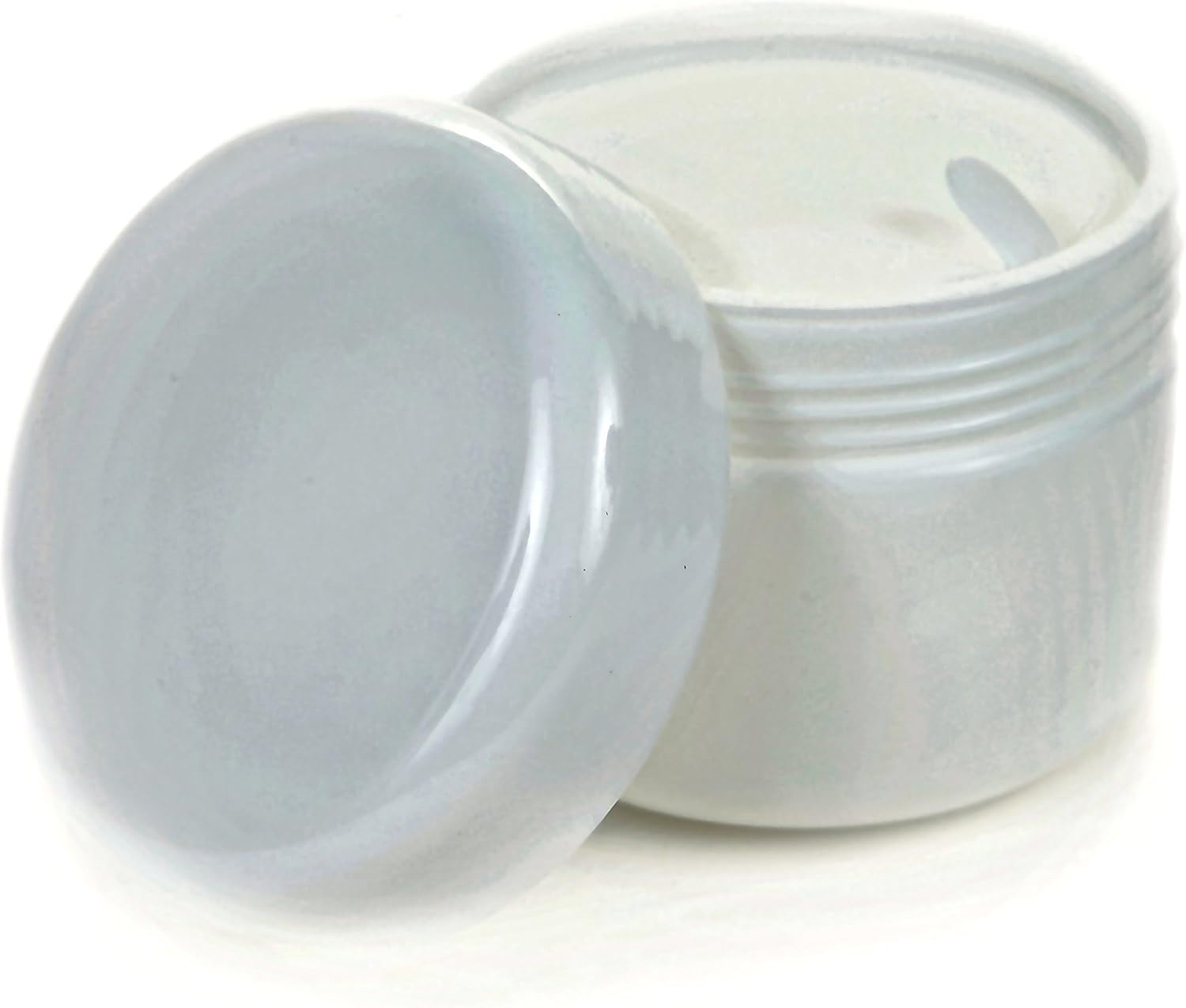 , 24, White, 2 oz Cosmetic Jars, with Liners and Dome Lids