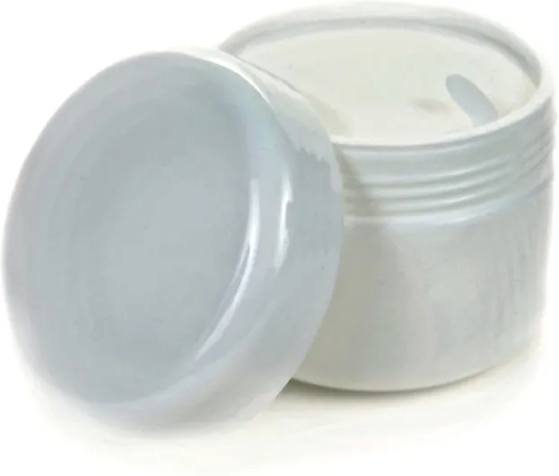 , 24, White, 2 oz Cosmetic Jars, with Liners and Dome Lids