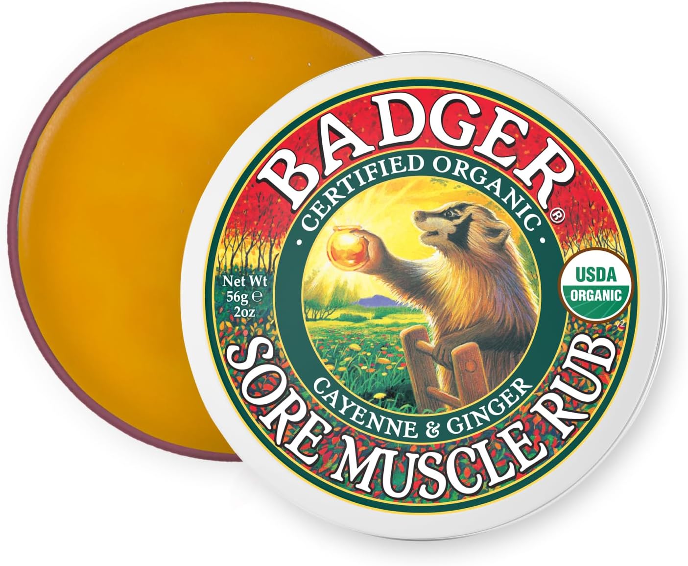 Organic Sore Muscle Rub Tin, 2 OZ 2 Ounce