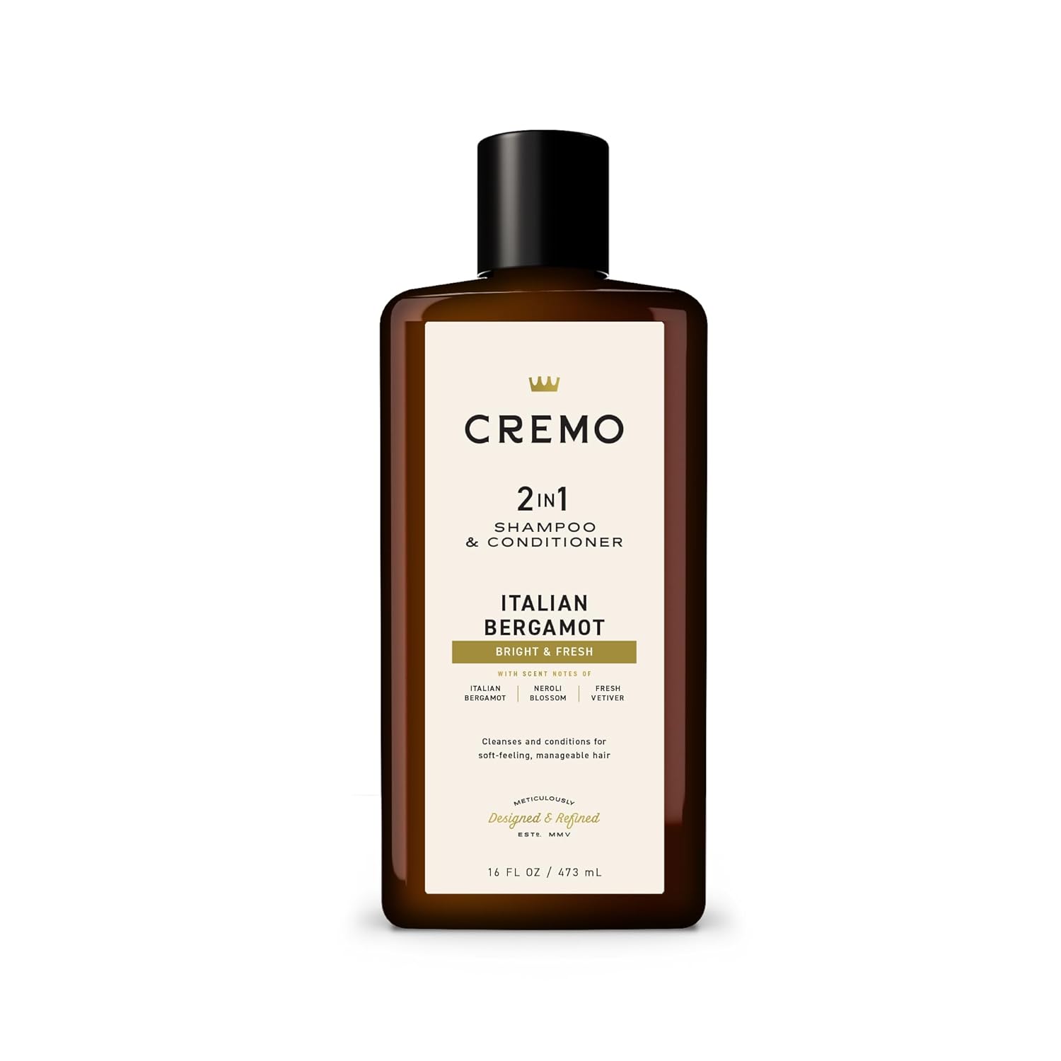 Italian Bergamot 2 in 1 Shampoo & Conditioner for Men, Notes of Italian Bergamot, Neroli Blossom, and Fresh Vetiver, 16 Fl Oz Italian Bergamot 16 Fl Oz (Pack of 1)