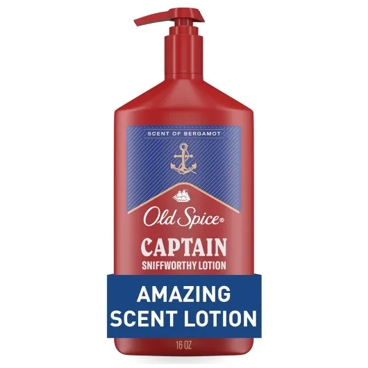 Hand, Face & Body Lotion for Men, 24/7 Lightweight Moisturization with Amazing Scent, Instant Absorption, For All Skin Types, Captain with Bergamot Scent, 16 oz Captain with Bergamot 16 Fl Oz (Pack of 1)
