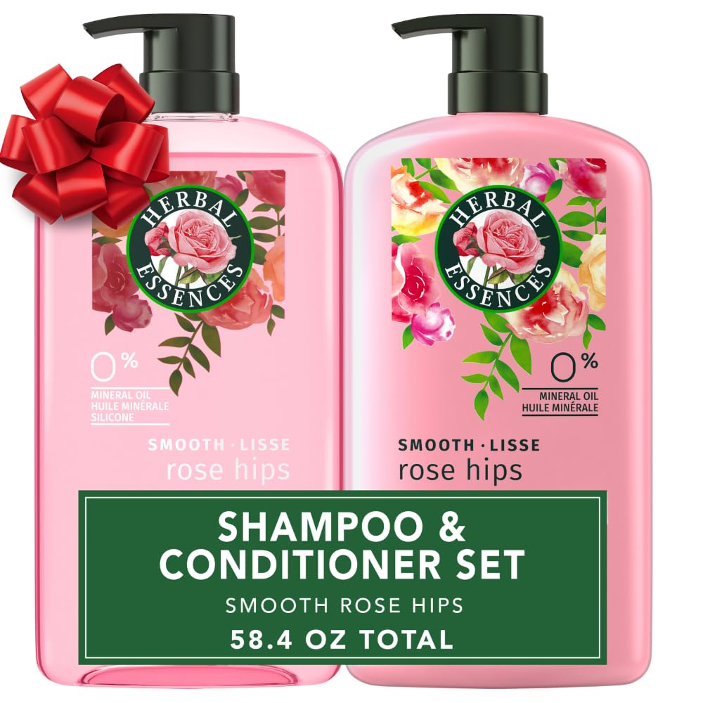 Shampoo & Conditioner Set, Smooth Collection, Paraben-Free, Color-Safe, with Rose Hips & Vitamin E, 29.2 Fl Oz Each, 2-Pack