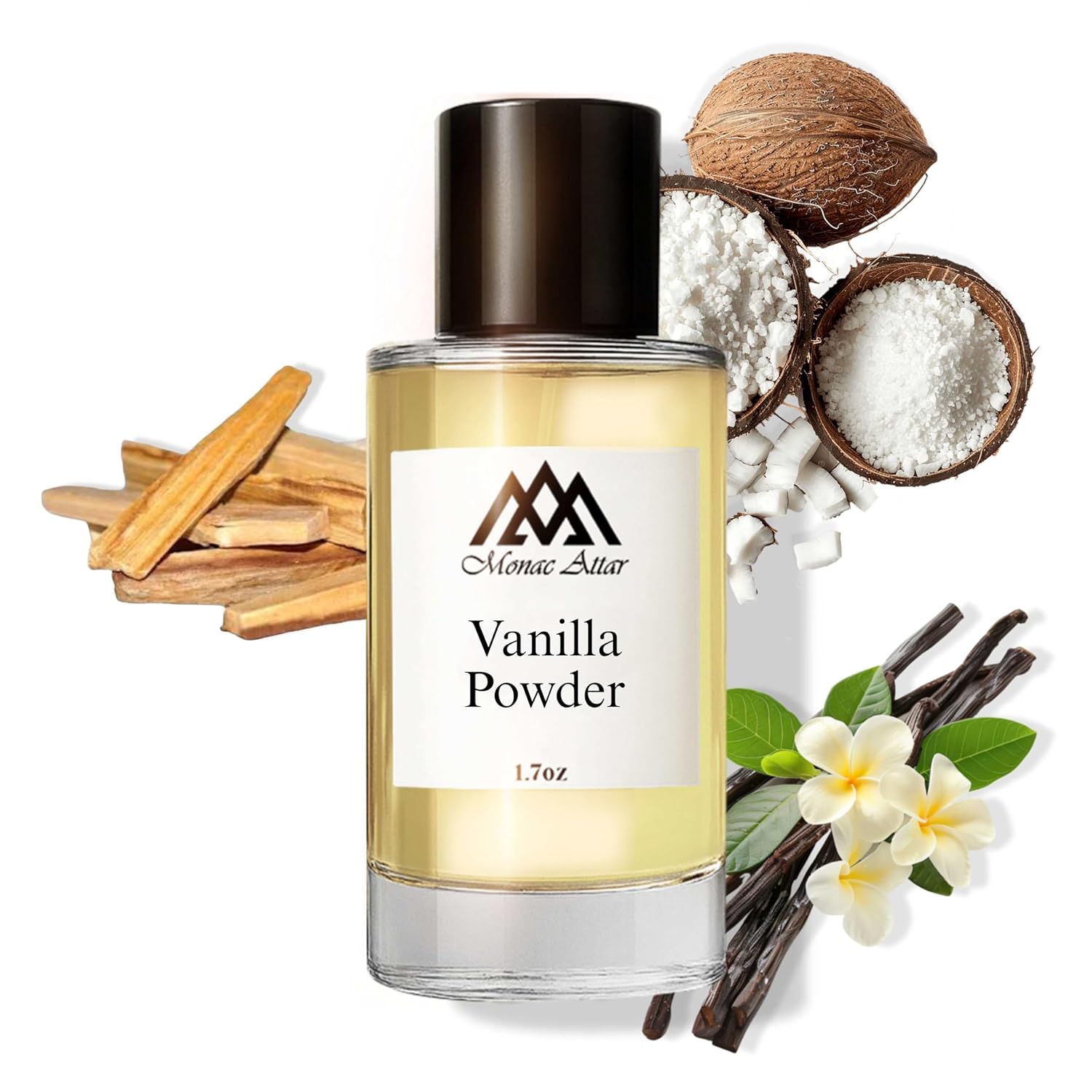 Monac Vanilla Powder Inspired by Vanilla Powder, Eau De Parfum, 1.7oz/50ml, Unisex, Long Lasting Fragrance, Luxury Made Affordable