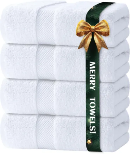 Luxury Bath Towels Set of 4 Large - 700 GSM Turkish Cotton Ultra Soft Bath Towels 27x54 - Highly Absorbent and Quick Dry - Hotel Towels for Bathroom Luxury, Plush Shower Towels, White 01: White