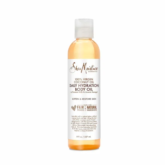 Daily Hydration Body Oil Virgin Coconut Oil For Dry Skin Paraben Free 8 oz