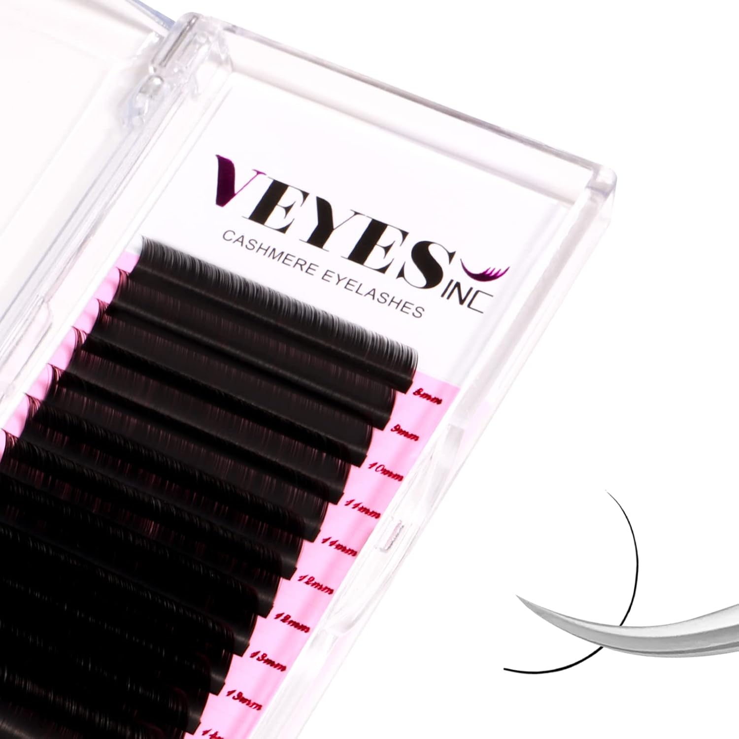 Cashmere Volume Lash Extensions C CC D DD LD L B J M Curl 0.03-0.20 thickness 5-25mm, Super Matte Black Individual Eyelashes Tray, Professional Supplies for Lash Techs (0.05 D 8-16mm) D-0.05 8-16mm
