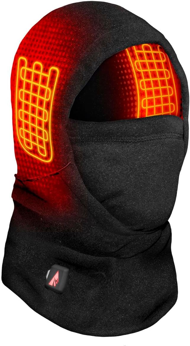 5V Battery Heated Fleece Balaclava One Size Black-new