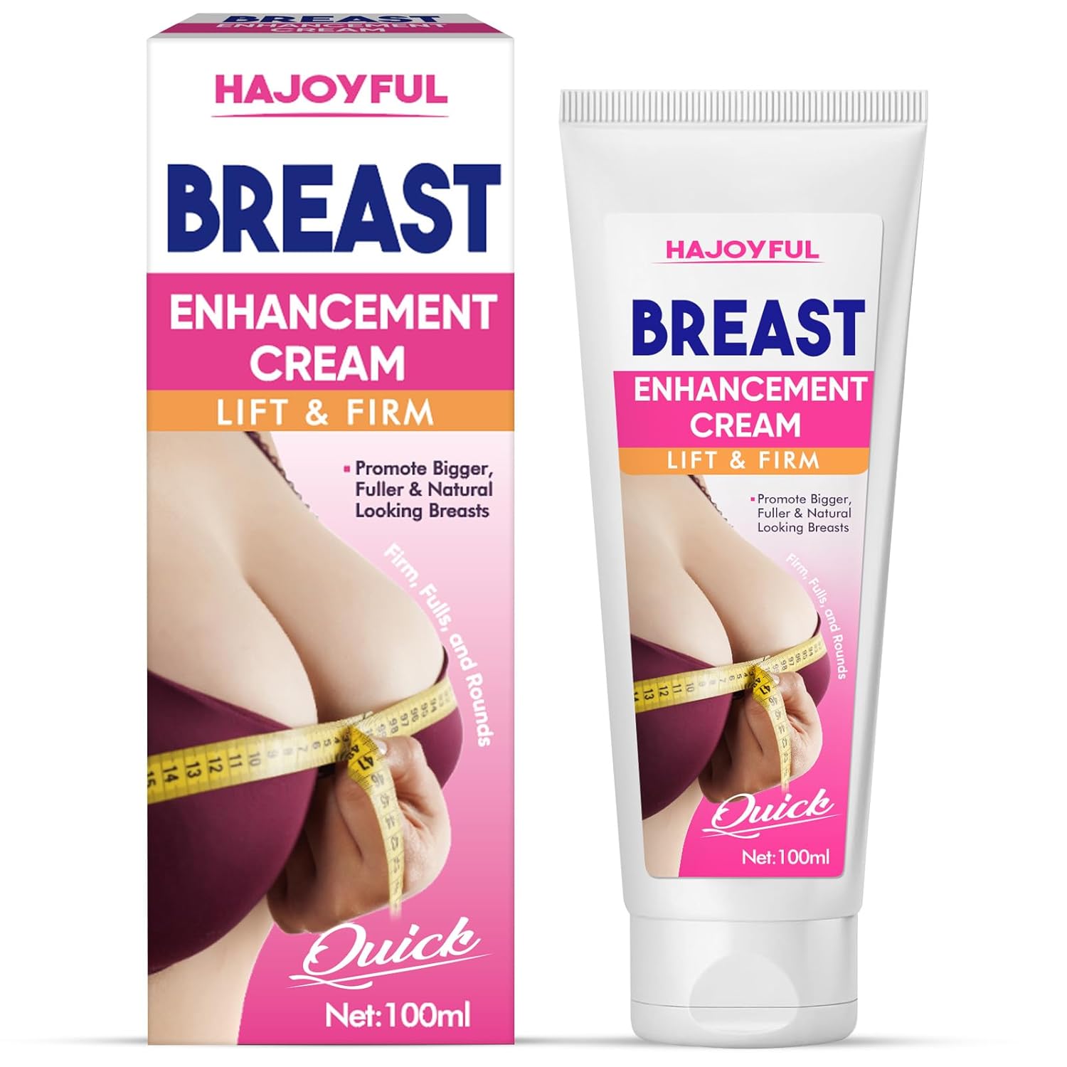 Breast Enhancement Cream-Fast Acting Formula for Breast Growth Lifting & Firming, Non-Greasy Cream for Visibly Fuller & Firmer Bust Line, Easy-to-Apply