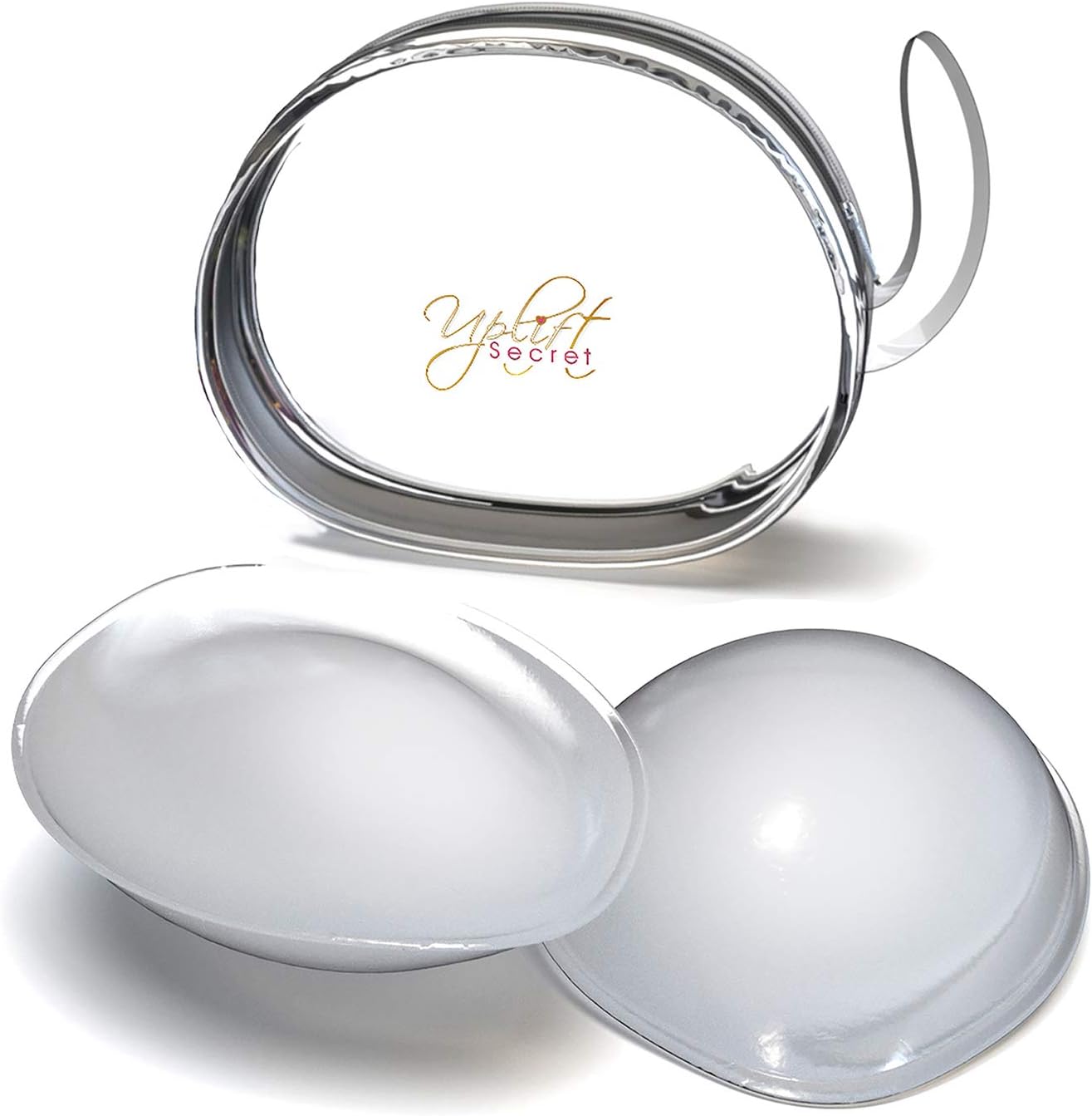 Silicone Bra Inserts - Clear Gel Push Up Breast Pads - Bra Padding Bust Enhancer Large