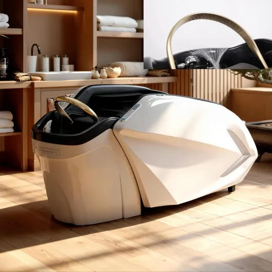 Shampoo Bed Head Spa Bed Full Body Electric Massage Table Armrest Leg Airbag Automatic Massage Hair Spa Equipment with Fumigation Function and 78 outlets Water Circulator (Black)